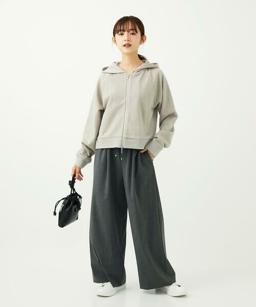 Maison de CINQ / メゾン ドゥ サンク パーカー | 【小さいサイズ】ラメ裏毛スウェットダブルジップパーカー/洗濯機で洗える | 詳細23