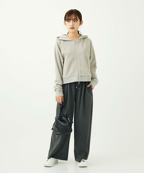 Maison de CINQ / メゾン ドゥ サンク パーカー | 【小さいサイズ】ラメ裏毛スウェットダブルジップパーカー/洗濯機で洗える | 詳細25