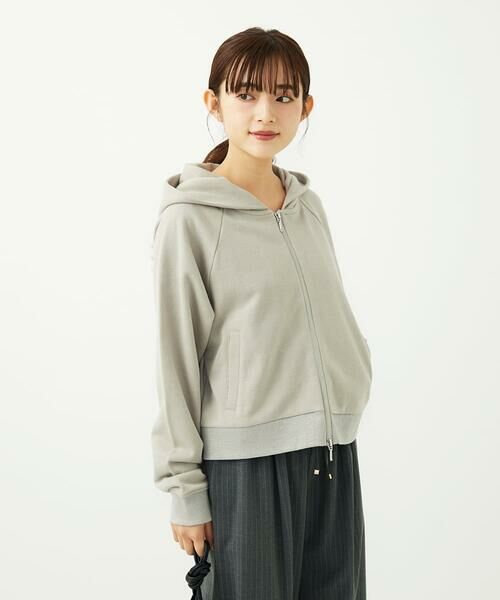 Maison de CINQ / メゾン ドゥ サンク パーカー | 【小さいサイズ】ラメ裏毛スウェットダブルジップパーカー/洗濯機で洗える | 詳細3