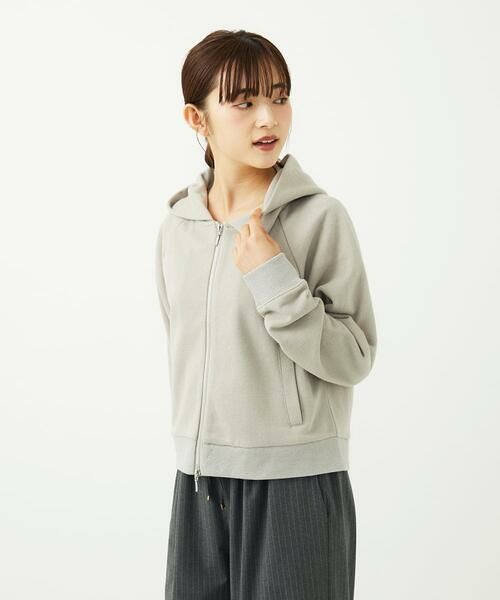 Maison de CINQ / メゾン ドゥ サンク パーカー | 【小さいサイズ】ラメ裏毛スウェットダブルジップパーカー/洗濯機で洗える | 詳細4