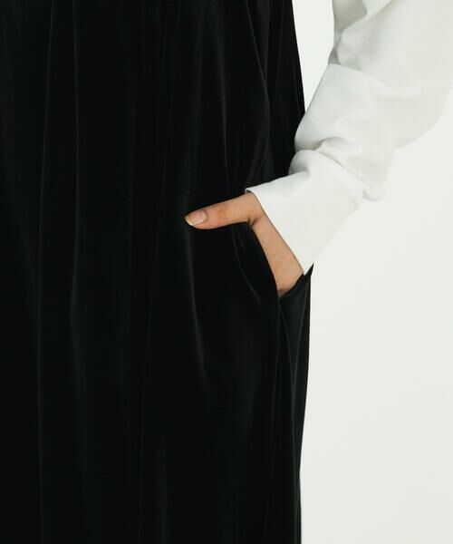 Maison de CINQ / メゾン ドゥ サンク ロング・マキシ丈ワンピース | 【小さいサイズ】スノーベロア ショルダーストラップワンピース/洗える | 詳細10