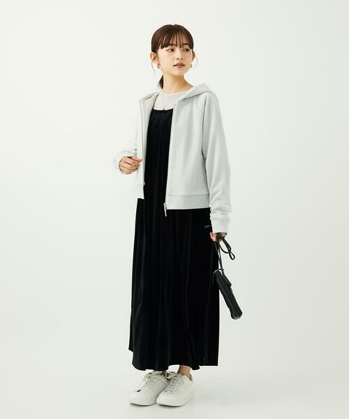 Maison de CINQ / メゾン ドゥ サンク ロング・マキシ丈ワンピース | 【小さいサイズ】スノーベロア ショルダーストラップワンピース/洗える | 詳細17