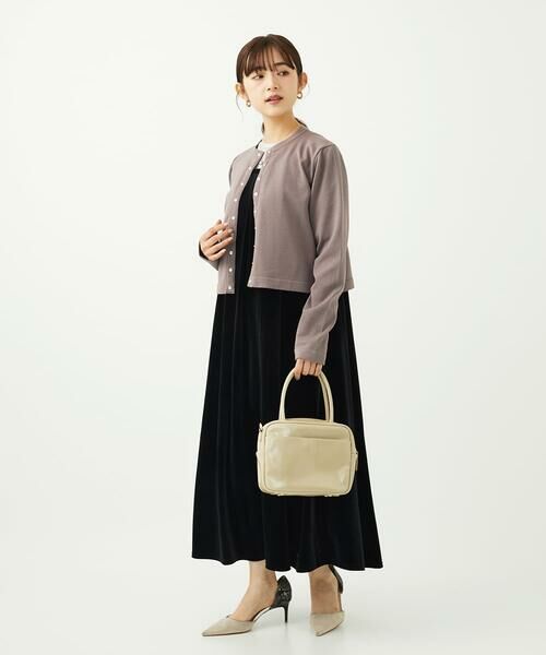 Maison de CINQ / メゾン ドゥ サンク ロング・マキシ丈ワンピース | 【小さいサイズ】スノーベロア ショルダーストラップワンピース/洗える | 詳細18