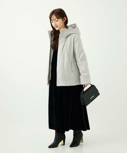 Maison de CINQ / メゾン ドゥ サンク ロング・マキシ丈ワンピース | 【小さいサイズ】スノーベロア ショルダーストラップワンピース/洗える | 詳細25