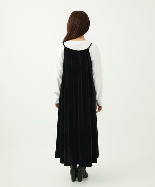 Maison de CINQ / メゾン ドゥ サンク ロング・マキシ丈ワンピース | 【小さいサイズ】スノーベロア ショルダーストラップワンピース/洗える | 詳細7