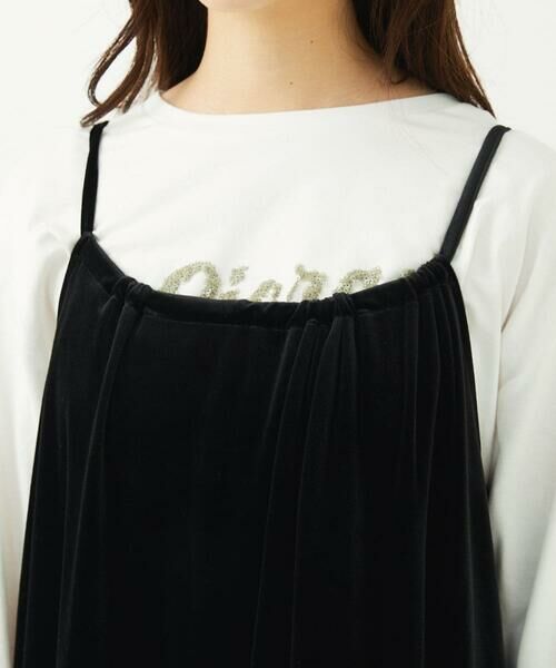 Maison de CINQ / メゾン ドゥ サンク ロング・マキシ丈ワンピース | 【小さいサイズ】スノーベロア ショルダーストラップワンピース/洗える | 詳細8