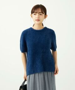 Maison de CINQ / メゾン ドゥ サンク ニット・セーター | 【小さいサイズ】半袖シャギーニット/洗える