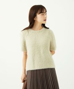 Maison de CINQ / メゾン ドゥ サンク ニット・セーター | 【小さいサイズ】半袖シャギーニット/洗える
