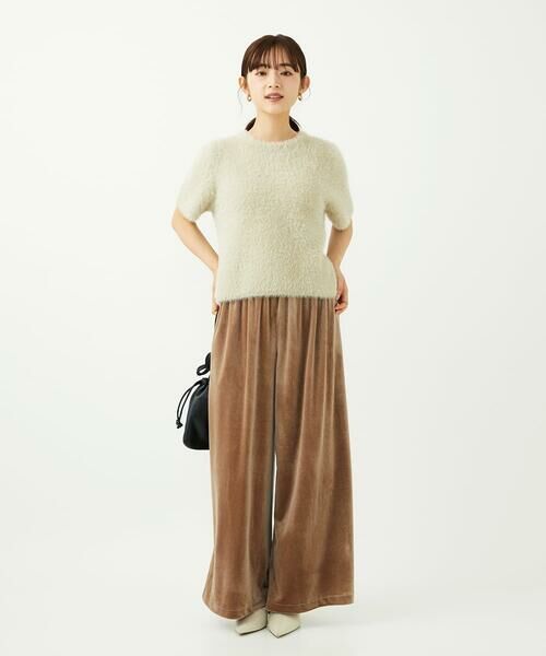 Maison de CINQ / メゾン ドゥ サンク ニット・セーター | 【小さいサイズ】半袖シャギーニット/洗える | 詳細24