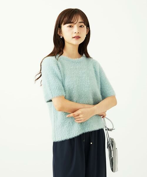 Maison de CINQ / メゾン ドゥ サンク ニット・セーター | 【小さいサイズ】半袖シャギーニット/洗える | 詳細6