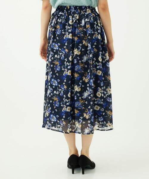 Maison de CINQ / メゾン ドゥ サンク ロング・マキシ丈スカート | 【小さいサイズ】クラシックフラワープリント シフォンスカート/丈の長さが選べる/洗濯機で洗える/セットアップ対応 | 詳細18