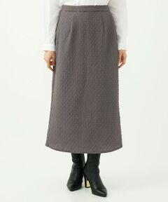 Maison de CINQ / メゾン ドゥ サンク ロング・マキシ丈スカート | 【小さいサイズ】エンボス加工ナロースカート/洗える
