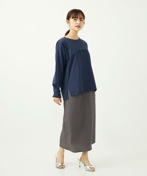 Maison de CINQ / メゾン ドゥ サンク ロング・マキシ丈スカート | 【小さいサイズ】エンボス加工ナロースカート/洗える | 詳細13