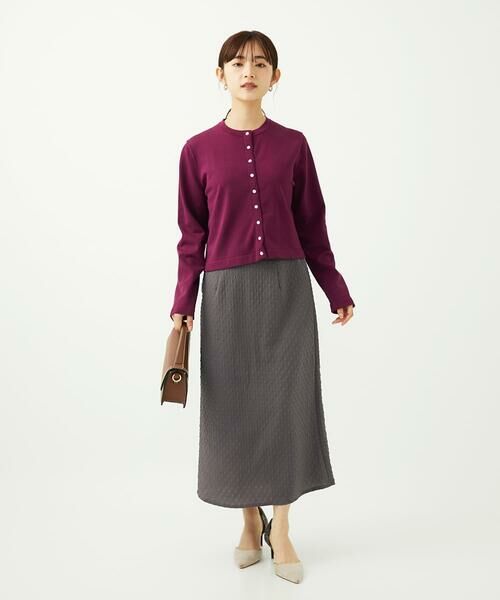 Maison de CINQ / メゾン ドゥ サンク ロング・マキシ丈スカート | 【小さいサイズ】エンボス加工ナロースカート/洗える | 詳細14