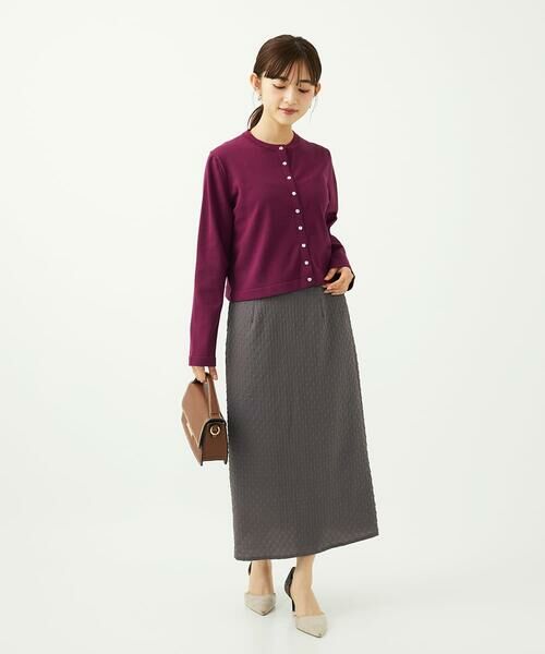 Maison de CINQ / メゾン ドゥ サンク ロング・マキシ丈スカート | 【小さいサイズ】エンボス加工ナロースカート/洗える | 詳細15