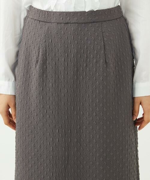 Maison de CINQ / メゾン ドゥ サンク ロング・マキシ丈スカート | 【小さいサイズ】エンボス加工ナロースカート/洗える | 詳細6