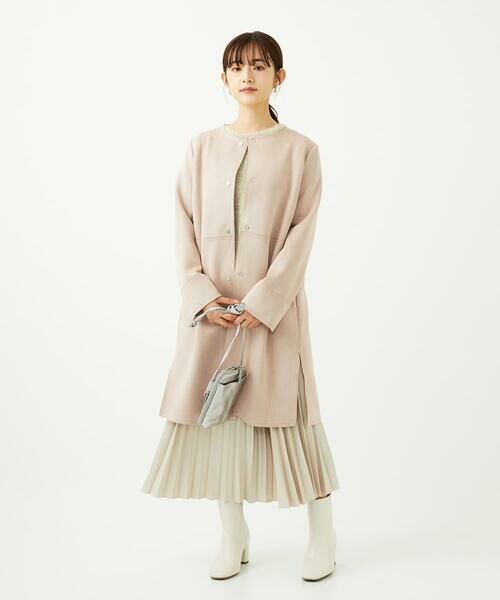 Maison de CINQ / メゾン ドゥ サンク ロング・マキシ丈スカート | 【小さいサイズ】レザー調ランダムプリーツスカート/洗える | 詳細10