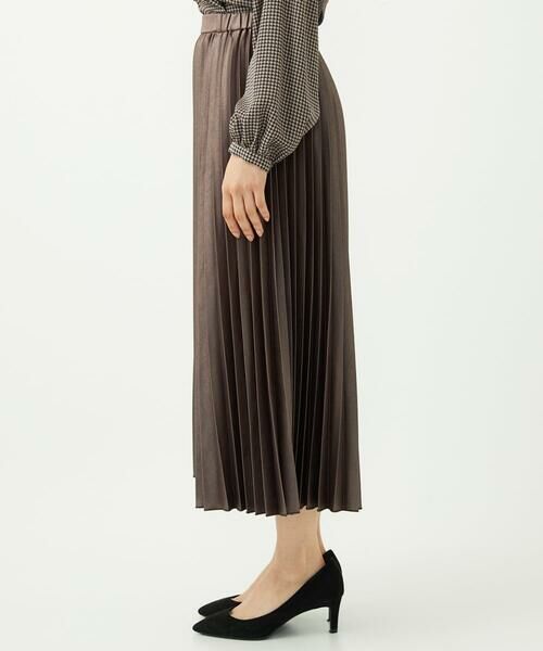 Maison de CINQ / メゾン ドゥ サンク ロング・マキシ丈スカート | 【小さいサイズ】レザー調ランダムプリーツスカート/洗える | 詳細3