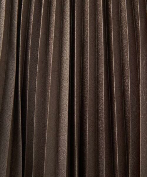 Maison de CINQ / メゾン ドゥ サンク ロング・マキシ丈スカート | 【小さいサイズ】レザー調ランダムプリーツスカート/洗える | 詳細8