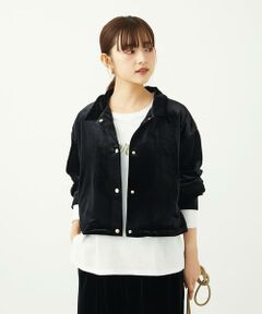 Maison de CINQ / メゾン ドゥ サンク その他アウター | 【小さいサイズ】スノーベロア クロップドブルゾン/洗える