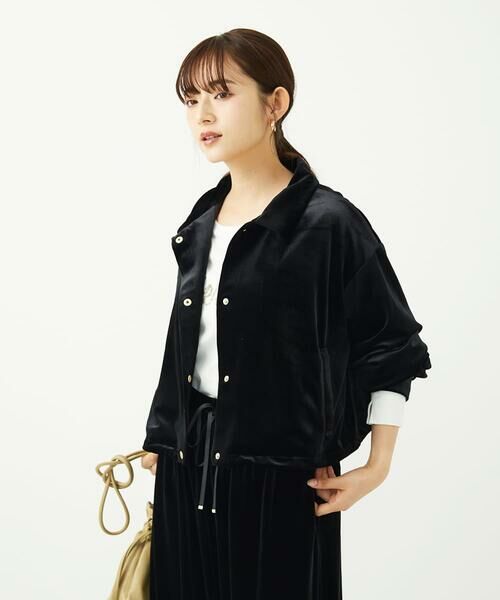 Maison de CINQ / メゾン ドゥ サンク その他アウター | 【小さいサイズ】スノーベロア クロップドブルゾン/洗える | 詳細1