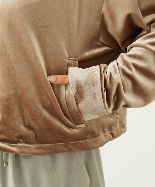 Maison de CINQ / メゾン ドゥ サンク その他アウター | 【小さいサイズ】スノーベロア クロップドブルゾン/洗える | 詳細10