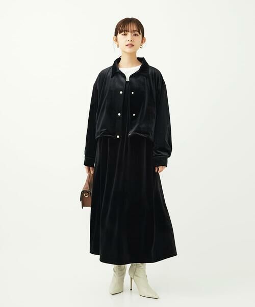 Maison de CINQ / メゾン ドゥ サンク その他アウター | 【小さいサイズ】スノーベロア クロップドブルゾン/洗える | 詳細20