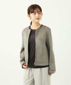 Maison de CINQ / メゾン ドゥ サンク その他アウター | 【小さいサイズ】フェイクスウェードショートブルゾン/洗える