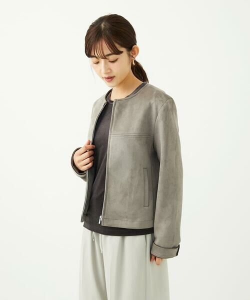 Maison de CINQ / メゾン ドゥ サンク その他アウター | 【小さいサイズ】フェイクスウェードショートブルゾン/洗える | 詳細10