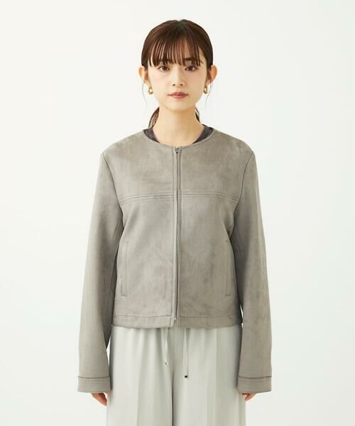 Maison de CINQ / メゾン ドゥ サンク その他アウター | 【小さいサイズ】フェイクスウェードショートブルゾン/洗える | 詳細11