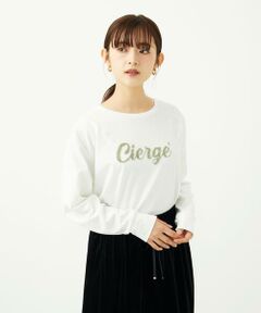 Maison de CINQ / メゾン ドゥ サンク カットソー | 【小さいサイズ】刺繍ロゴデザイン コットンロンT/洗える