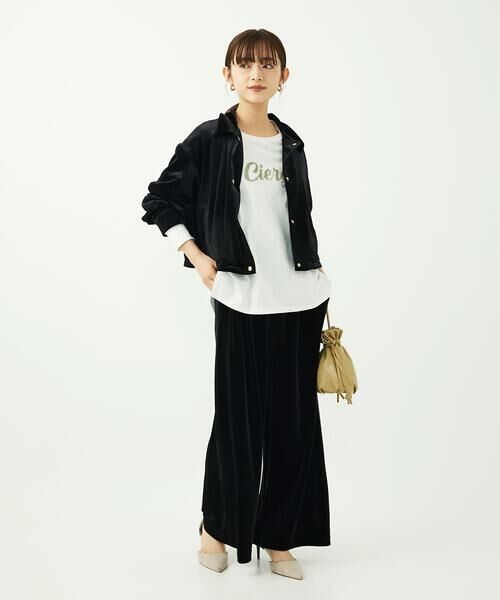 Maison de CINQ / メゾン ドゥ サンク カットソー | 【小さいサイズ】刺繍ロゴデザイン コットンロンT/洗える | 詳細23