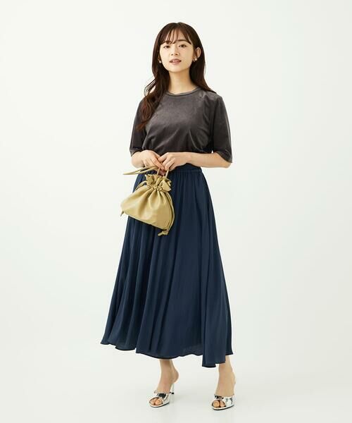 Maison de CINQ / メゾン ドゥ サンク その他パンツ | 【小さいサイズ】起毛サテンガウチョパンツ/洗濯機で洗える | 詳細11