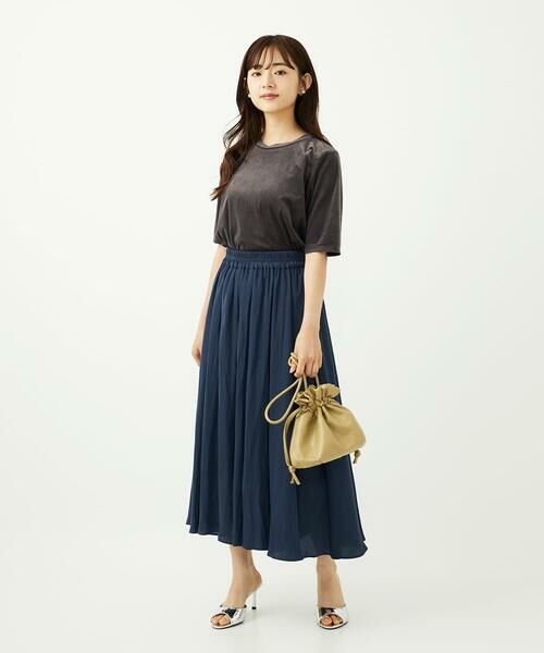 Maison de CINQ / メゾン ドゥ サンク その他パンツ | 【小さいサイズ】起毛サテンガウチョパンツ/洗濯機で洗える | 詳細9