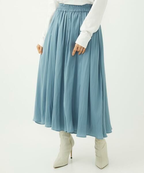 Maison de CINQ/メゾン ドゥ サンク 【小さいサイズ】起毛サテンガウチョパンツ/洗濯機で洗える ライトブルー S