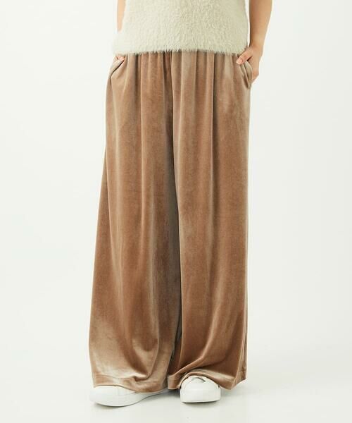Maison de CINQ / メゾン ドゥ サンク その他パンツ | 【小さいサイズ】スノーベロア ワイドパンツ/洗える | 詳細2