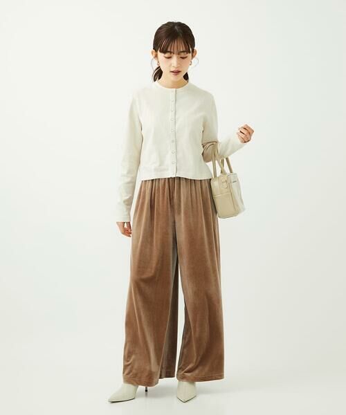 Maison de CINQ / メゾン ドゥ サンク その他パンツ | 【小さいサイズ】スノーベロア ワイドパンツ/洗える | 詳細23
