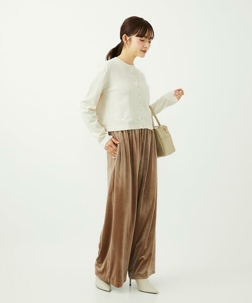 Maison de CINQ / メゾン ドゥ サンク その他パンツ | 【小さいサイズ】スノーベロア ワイドパンツ/洗える | 詳細25