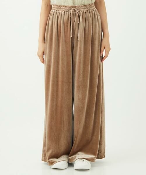 Maison de CINQ / メゾン ドゥ サンク その他パンツ | 【小さいサイズ】スノーベロア ワイドパンツ/洗える | 詳細3