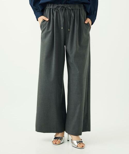 Maison de CINQ / メゾン ドゥ サンク その他パンツ | 【小さいサイズ】ストレートワイドパンツ(ストライプ・無地)/洗える | 詳細1