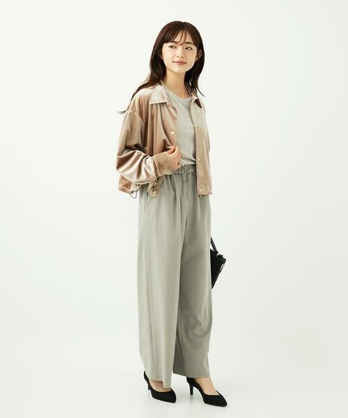 Maison de CINQ / メゾン ドゥ サンク その他パンツ | 【小さいサイズ】ストレートワイドパンツ(ストライプ・無地)/洗える | 詳細30