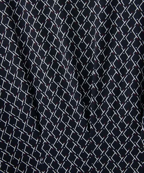 Maison de CINQ / メゾン ドゥ サンク ロング・マキシ丈ワンピース | 【小さいサイズ】タックデザイン幾何柄ワンピース/洗濯機で洗える | 詳細10