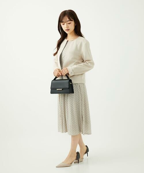 Maison de CINQ / メゾン ドゥ サンク ロング・マキシ丈ワンピース | 【小さいサイズ】タックデザイン幾何柄ワンピース/洗濯機で洗える | 詳細18