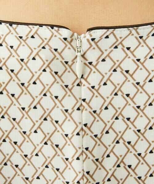 Maison de CINQ / メゾン ドゥ サンク ロング・マキシ丈ワンピース | 【小さいサイズ】タックデザイン幾何柄ワンピース/洗濯機で洗える | 詳細8