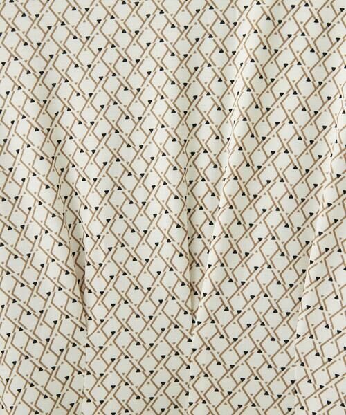 Maison de CINQ / メゾン ドゥ サンク ロング・マキシ丈ワンピース | 【小さいサイズ】タックデザイン幾何柄ワンピース/洗濯機で洗える | 詳細9