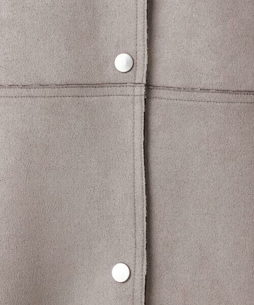 Maison de CINQ / メゾン ドゥ サンク ノーカラージャケット | 【小さいサイズ】フェイクスウェードノーカラーコート/洗える | 詳細11