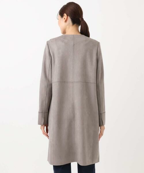 Maison de CINQ / メゾン ドゥ サンク ノーカラージャケット | 【小さいサイズ】フェイクスウェードノーカラーコート/洗える | 詳細6