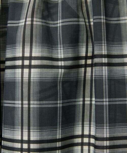 Maison de CINQ / メゾン ドゥ サンク シャツ・ブラウス | [小さいサイズ][セットアップ対応]ギャザーブラウス　シアーチェック柄 | 詳細13