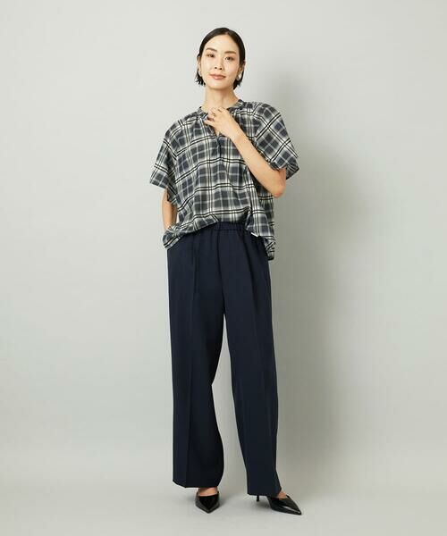 Maison de CINQ / メゾン ドゥ サンク シャツ・ブラウス | [小さいサイズ][セットアップ対応]ギャザーブラウス　シアーチェック柄 | 詳細18