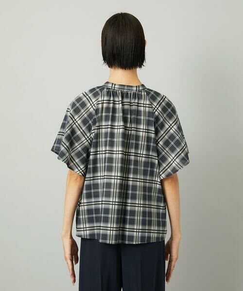 Maison de CINQ / メゾン ドゥ サンク シャツ・ブラウス | [小さいサイズ][セットアップ対応]ギャザーブラウス　シアーチェック柄 | 詳細8